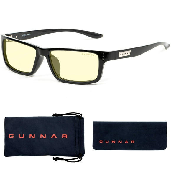 GUNNAR Premium Computer and Gaming Glasses For Men & Women - Advanced Blue Light Blocking Lens Technology For Eye Strain Relief and Anti Fatigue - Riot Amb