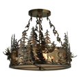 thumbnail image 2 of Meyda Tiffany 132697 23" W Moose At Dusk Inverted Pendant - Silver, 2 of 3