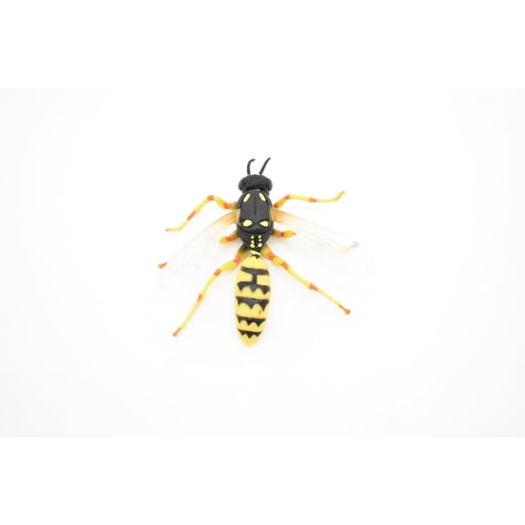Hornet Toy, Killer, Wasp, Insect, Very Realistic Rubber Figure, Model, Educational, Animal, Hand Painted Figurines, 3.5" CH060 BB79