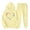 Yellow, variant on ibuvkizy Hoodie Sweatsuits Women 2 Piece Outfit!Men's and Women's Sports Tracksuits Long Sleeve Pullover Hoodies Sweatshirt Loose Coat and Sweatpants Fall Winter Suit Black,XXL