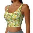 thumbnail image 2 of Goofa Cute Dinosaurs Printed Sports Bras for Women, High Impact Running Bra Workout Crop Tank Tops Longline Sports Bra Push up-X-Large, 2 of 9
