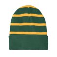thumbnail image 1 of Top Headwear Striped Beanie w/ Solid Band - Forest Green/Gold, 1 of 1