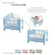 thumbnail image 2 of Cuna Corral Colecho D'bebé Love & Care Con Mosquitero Azul, 2 of 10