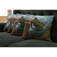 thumbnail image 5 of Ambesonne Nature Throw Pillow Cover 4 Pack, Cascade Stream Wildlife, 24", Multicolor, 5 of 5