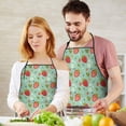 thumbnail image 5 of Strawberry Plants Fruit Flower Leaf Green Apron-Garden Aprons for Women with Pockets-Cotton Linen Waterproof Kitchen Cooking Gardening Aprons Adjustable for Kitchen,Cooking,BBQ and Salon 33x27 Inch, 5 of 7