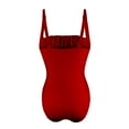 thumbnail image 5 of One Piece Swimsuit for Women Tummy Control Solid Pleated Suspender Fashionable Bathing Suits, 5 of 6