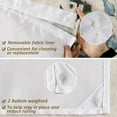 thumbnail image 3 of Green Linen Shower Curtain with Snap in Liner and Hooks Bathroom Shower Curtain Set Hunter Green Sage Beige Tan Taupe Cream Nature Lawn Leaves Eucalyptus Neutral Summer Bathroom Decor 72x72, 3 of 6