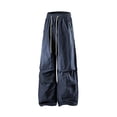 thumbnail image 4 of Aihuaihua Women's Cargo Pants Quick-Dry Parachute Hiking Pants with Zipper Pockets Baggy Pants for Outdoor Travel Unisex Navy M, 4 of 4