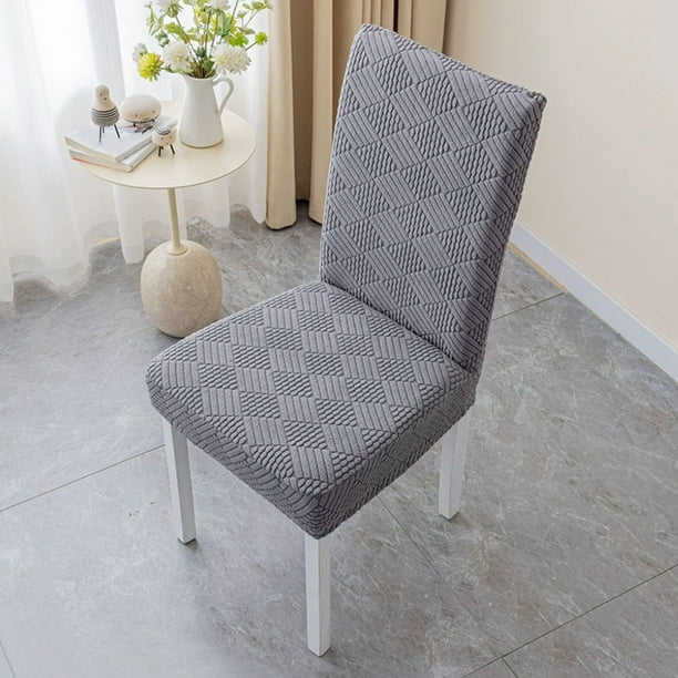 Funda elástica para silla de comedor, semicircular, para el hogar, con respaldo y cojín universal.