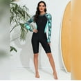 thumbnail image 5 of IDOPIP Women's Rash Guard One Piece Swimsuit UV Protection Surfing Tropical Printed Swimming Suit, 5 of 8