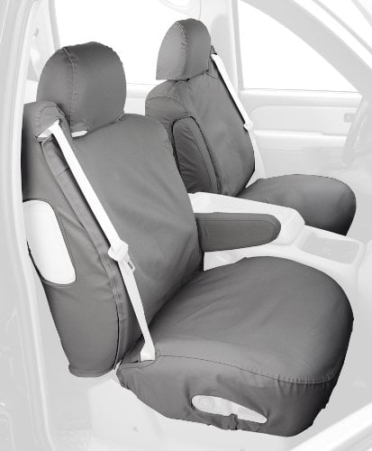 Grey Polycotton Fabric Covercraft Custom-Fit Front Bucket SeatSaver Seat Covers Grey Polycotton Fabric Covercraft Custom-Fit Front Bucket SeatSaver Seat Covers