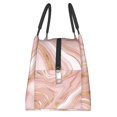 thumbnail image 4 of Vsdgher Rose Gold Glitter Splatter Print Insulated Reusable Bags with Sturdy Zipper and Handles, Foldable Totes for Hot or Cold Food Bring or Delivery, 4 of 8