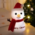 thumbnail image 2 of ​Glow The Dark Snowman Christmas Plush Stuffed Animal Toy - Soft LED Light Up, Night Light & Gift for Kids red, 2 of 6