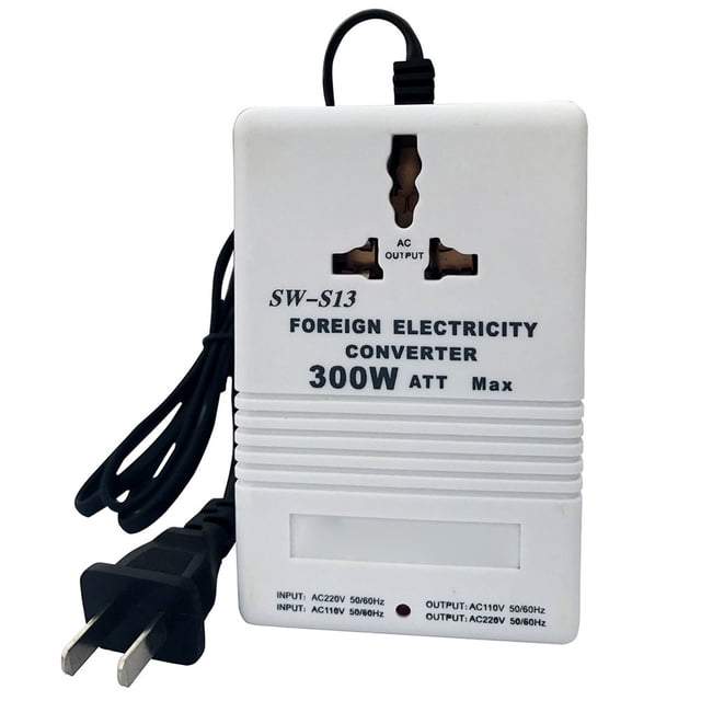 Convertidor de voltaje Matsuzay 110V a 220V Adaptador Blanco S13 300W
