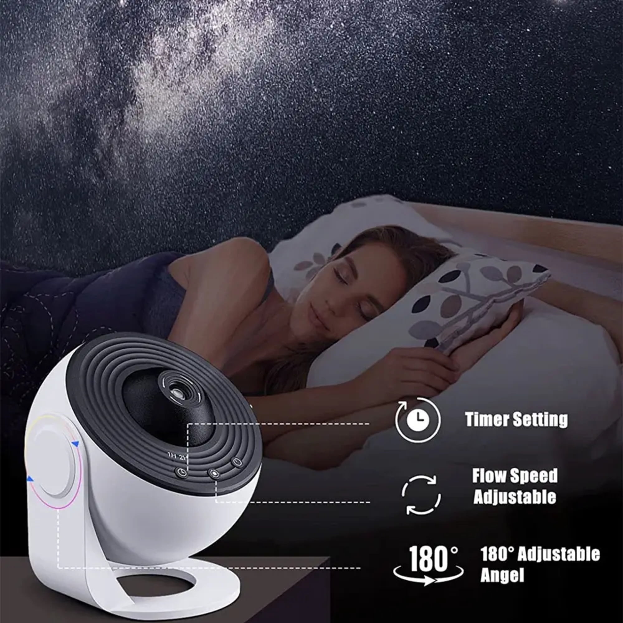 Wadan 13-in-1 Galaxy Star Projector with HD Image Discs, Rotating Sky Effects, Adjustable Brightness – Perfect for Kids’ and Adults’ Bedrooms & Home Decor