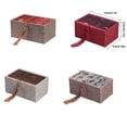 thumbnail image 3 of Qarigey Caja de joyería de lino y algodón, patrón de caligrafía Rectangular portátil, contenedor de colección decorativo colorido Ropa, zapatos y accesorios Miscelánea Rojo Qarigey  AP017910-02, 3 of 6