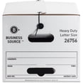 thumbnail image 5 of Business Source Heavy Duty Letter Size Storage Box - External Dimensions: 12" Width X 24" Depth X 10"height - Media Size Supported: Letter - String/button Tie Closure - Medium Duty - Stackable -, 5 of 8