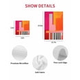 thumbnail image 7 of Pink Orange Kitchen Dish Towels for Drying Dishes Set of 2, Geometric Modern Abstract Oil Painting Waffle Weave Microfiber Hand Tea Bathroom Towels Quick Dry & Absorbent Towel 12x12, 7 of 7