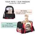 thumbnail image 3 of Dog Sherpa-Lined Fabric Pet Carrier Bag w/ 900D Oxford Cloth Base and Nylon Webbing, 3 of 7