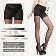 MXKF Black Tights for Women , 3 Pairs Women's Sheer Tights 15D Control