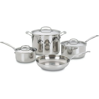 Cuisinart 4-Piece Cookware Set, 12 Quarts, Chef's Classic Stainless Steel  Pasta/Steamer, 77-412P1