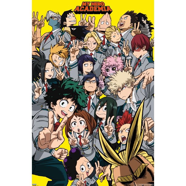 24x36 My Hero Academia Selfie Poster Walmart Com