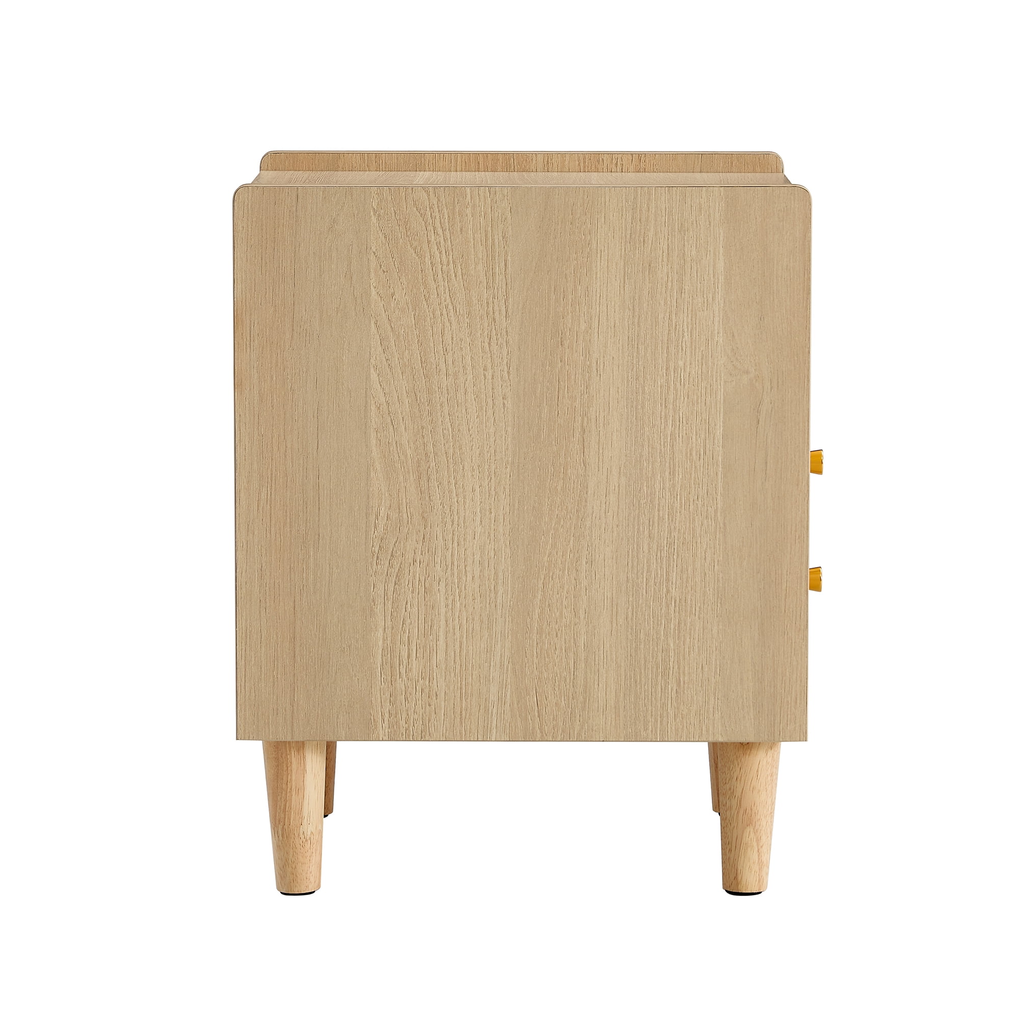 Resenkos Modern Natural End Side Table Nightstand, Bedroom Furniture with Rattan Drawers Resenkos Modern Natural End Side Table Nightstand, Bedroom Furniture with Rattan Drawers