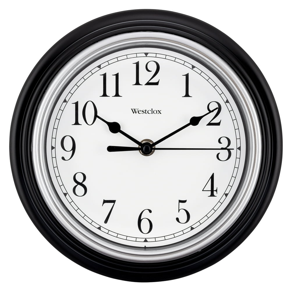 Westclox 9 Inch Black Round Simplicity Wall Clock