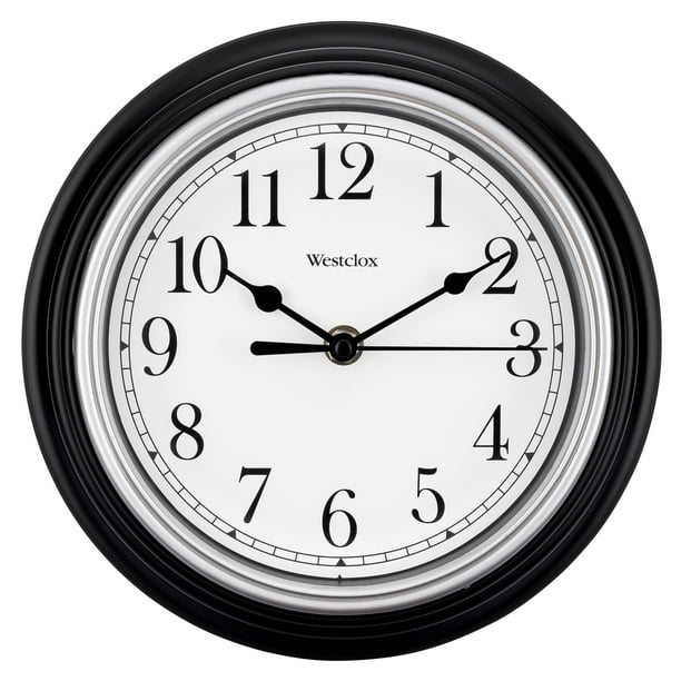 Westclox 9 Inch Black Round Simplicity Wall Clock
