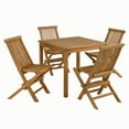 thumbnail image 6 of Vienna 5-Piece Dining Set with Folding Chairs in Natural Natural, 6 of 10
