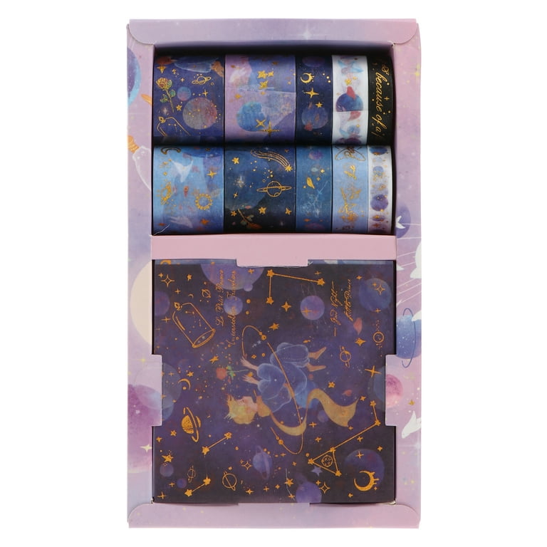 Uxcell 15mmx5m Metallic Foil Masking Washi Tape Art Craft Decoration,  Purple 2 Roll