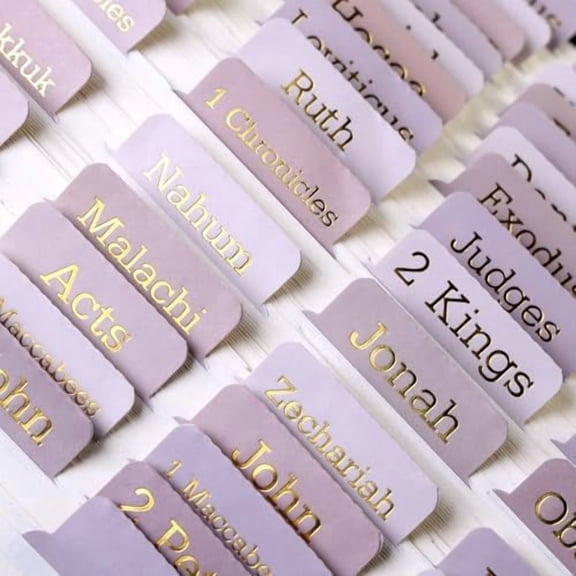 Catholic Bible Tabs for Women & Men - Large Print Laminated Bible Tabs, 73 Books +7 Extra Labels Christian Gift