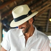 Panama Jack Premium Safari Straw Hat - Handwoven, Lightweight & Breathable, 2 5/8 Brim (Medium)