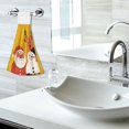 thumbnail image 7 of Different Design 2pcs Loop Hanging Bathroom Kitchen Hand Towel Green Red Diamonds Gold Yellow, 7 of 7