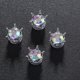 thumbnail image 3 of 4 tapas de válvula de neumático para rueda de corona con diamantes de imitación blancos para coche (plata), 3 of 7