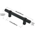 thumbnail image 2 of Goldenwarm 10 Pack 3.5inch Hole Centers Black Cabinet Handles Cabinet Drawer Pulls, 2 of 6