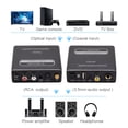 thumbnail image 3 of YQ-31 BT5.0 Digital To Analog Audio Converter Audio Adapter Decoder 96dB with MIC Input Remote Controller for Home Theater, 3 of 7