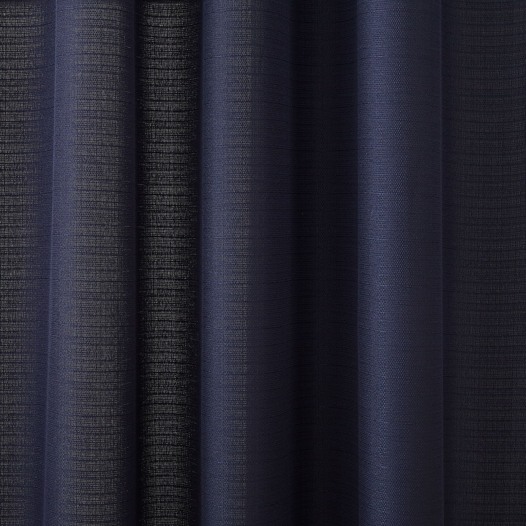 Mainstays Lauren Semi Sheer Textured Solid Rod Pocket Curtain, Single Panel, Navy, 38" W x 63"L