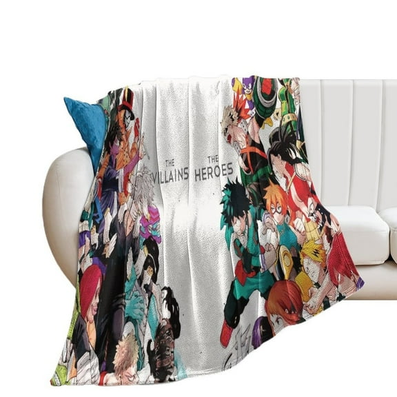 My Hero Academy Luxury Flannel Blanket - Super Soft Anti-Static Plush Warm Blanket for Sofa Bed - Extra Large Cozy Blanket for Men and Women, Home Decor Gift.