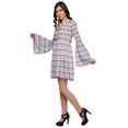 thumbnail image 3 of Moomaya Robe Droite Mini à Manches Longues Évasées Imprimée pour Femmes Vêtements d'Été, 3 of 6