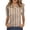 BrownBQ0515&12, variant on Garbnen Striped Women Polo Shirts Short Sleeve Collared Dress Shirt for Women Casual Trendy Color Block Work Outdoor Athletic Golf Womens Shirt Green XL