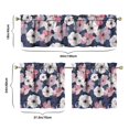 thumbnail image 6 of Farmhouse Boho Curtains 24 Inch Short - 3 Panel Vintage Wildflower Set with Rustic Floral Print, Rod Pocket Kitchen, 6 of 6
