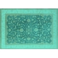 thumbnail image 1 of Ahgly Company Indoor Rectangle Oriental Turquoise Blue Industrial Area Rugs, 8' x 10', 1 of 4