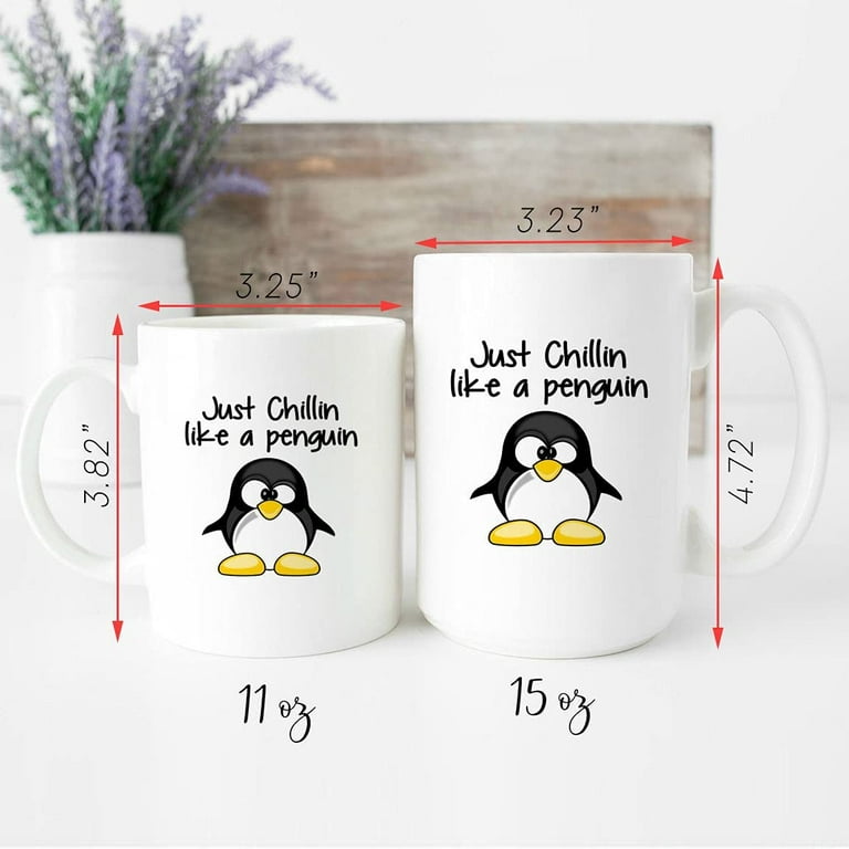 Penguin Mug Penguin Gift Penguin Chillin Like A Penguin Coffee Mug Penguin  Coffee Mug Penguin Cup Penguins Cute Penguin Mug, Ceramic Novelty Coffee  Mugs 11oz, 15oz Mug, Tea Cup, Gift Present Mug
