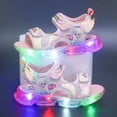 thumbnail image 1 of Zapatos para niños de Disney, novedad de verano, sandalias de playa de malla para niñas elsa, sandalias con luz led de moda ins frozen princess, sandalias ligeras de fondo suave, plantilla de 14,5 CM Gao Jinjia LED, 1 of 2