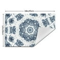 thumbnail image 3 of YFYANG Washable Heat-Resistant Placemats, 70% PVC/30% Polyester, Watercolor Snowflake Pattern Kitchen Table Mat, 12" x 18" 6 Pcs, 3 of 6