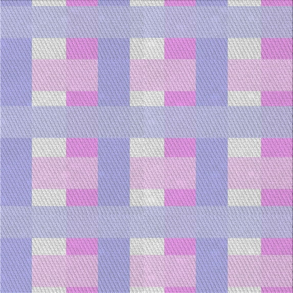 Ahgly Company Machine Washable Indoor Square Transitional Pale Lilac Purple Area Rugs, 5' Square