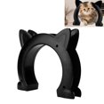 thumbnail image 1 of Interior de Puerta Para Gatos, Paso de Plásstico en Forma de Cabeza de Gato Con Patrón de Hueso de Pescado, 1 of 7