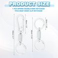 thumbnail image 2 of Keychain Clips with O Rings, Quick Release Key Chain Rings Spring Double Ring Holder, 2 of 5