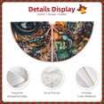 thumbnail image 3 of Daiia Colorful Graffiti Abstract Eye Drawing Merry Christmas Tree Skirt , Xmas Large Lace-up Tree Skirt, Santa Snowflakes Rustic Home Decorations New Year Party Farmhouse Decor-30", 3 of 6
